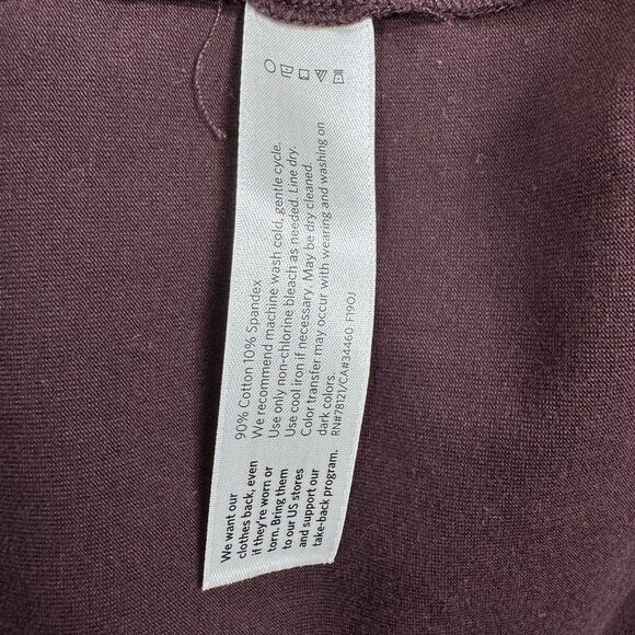 Eileen Fisher Top Women's Small Maroon Boxy Tunic Stretch USA Made - Picture 7 of 7